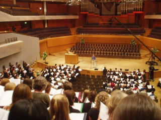 A view of the rehearsal from the midst of choir 7