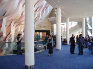 Choirs 7 and 8 waiting to rehearse in the Bridgewater Hall