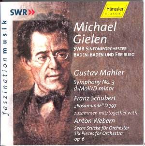 Michael Gielen has been recording Mahler Symphonies for a number of years with his Baden-Baden orchestra and the results have been rightly admired. - Mahler3_Gielen