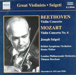 Joseph Szigeti (violin): Mozart - Beethoven [JW]: Classical