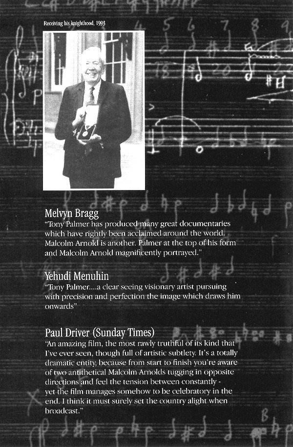 TOWARD THE UNKNOWN REGION: Malcolm Arnold - a story of survival DVD