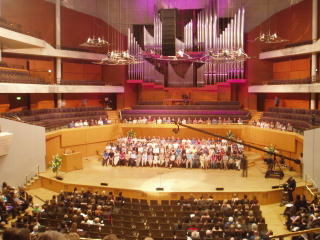 Audience in place for the performance